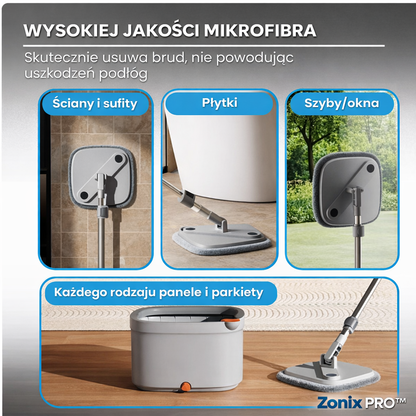 Zonix PRO™ – Samoczyszczący mop z separacją czystej i brudnej wody