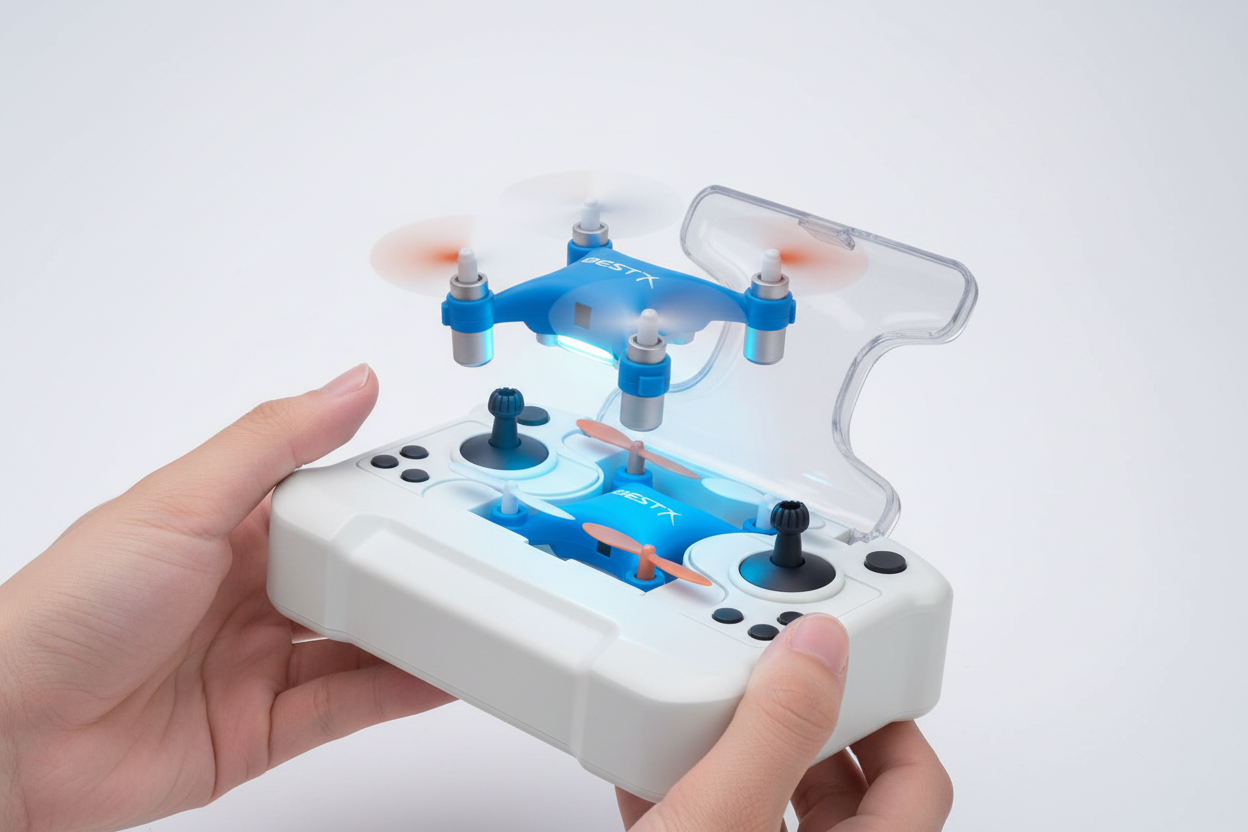 Latający dron z kontrolerem