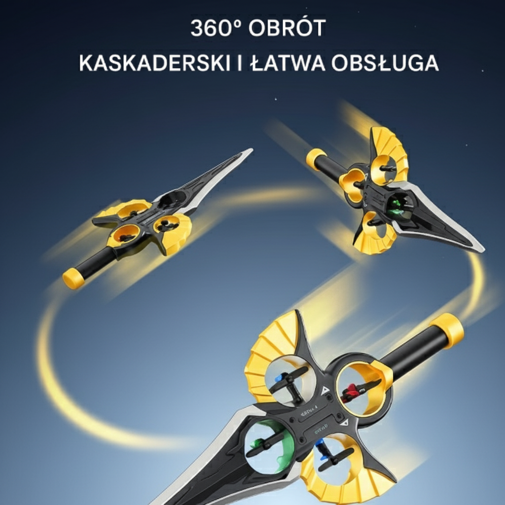 Rozjaśniony obraz latającego miecza